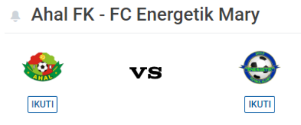 Prediksi bola hari ini Ahal FK vs FC Energetik Mary