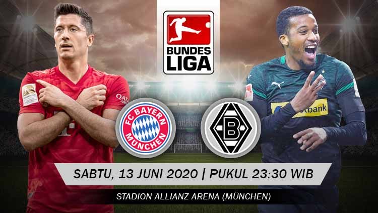 Hasil Prediksi Bayern Munchen Vs Borussia Monchengladbach, Sabtu 13 Juni 2020